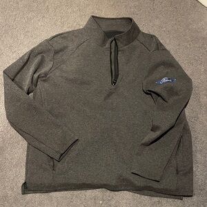 Official Ford Charcoal Gray heavy quarter zip with Blue Logo